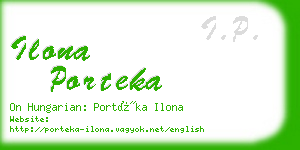 ilona porteka business card